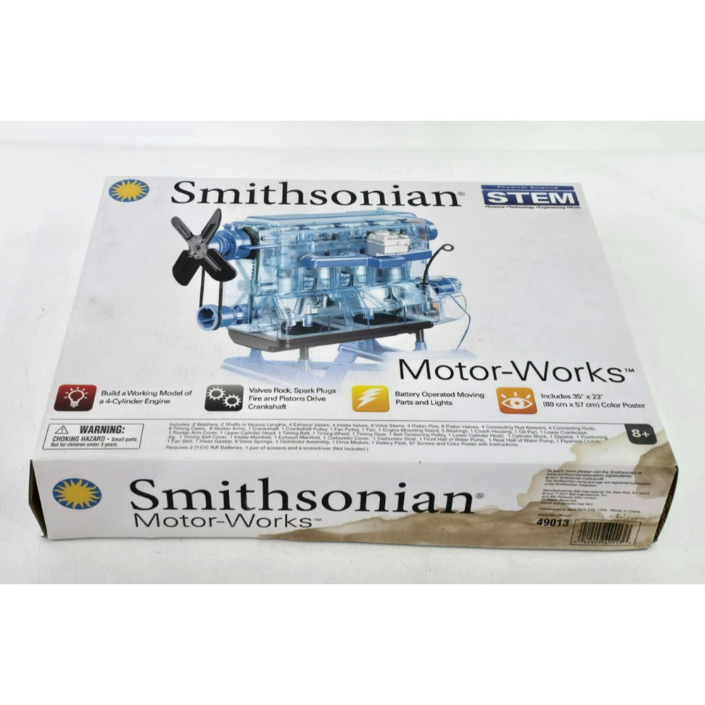 Smithsonian Motor Works Working 4 Cylinder Engine Model Kit #49013 PARTS SEALED